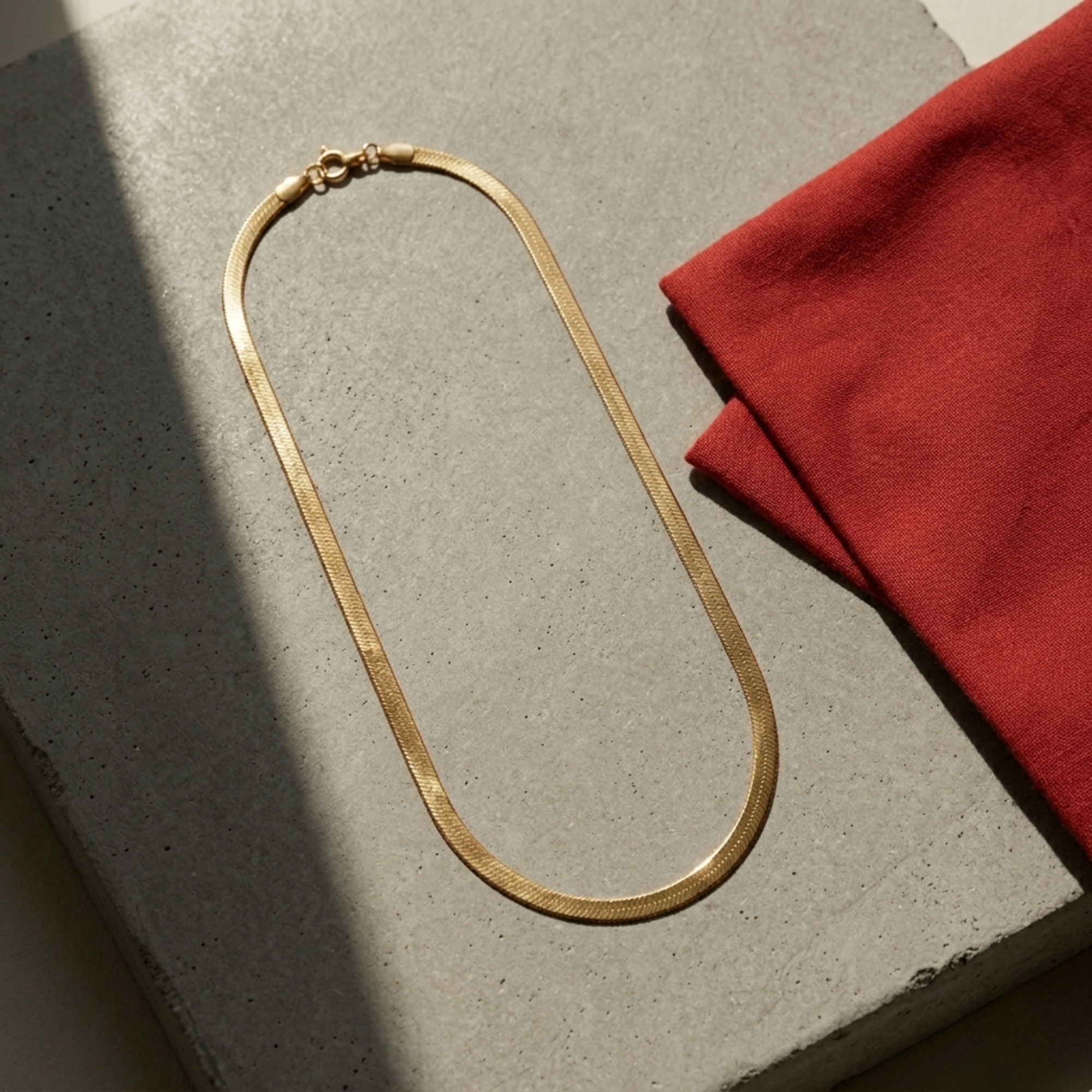 herringbone chain necklace